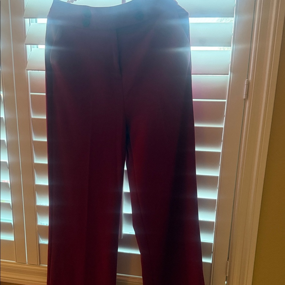 Calvin Klein Deep Red Wide Leg Pants